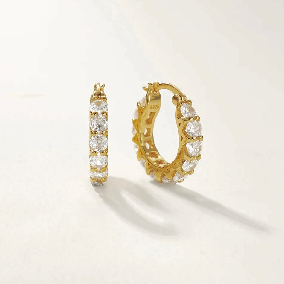 Luxe Diamante Hoops