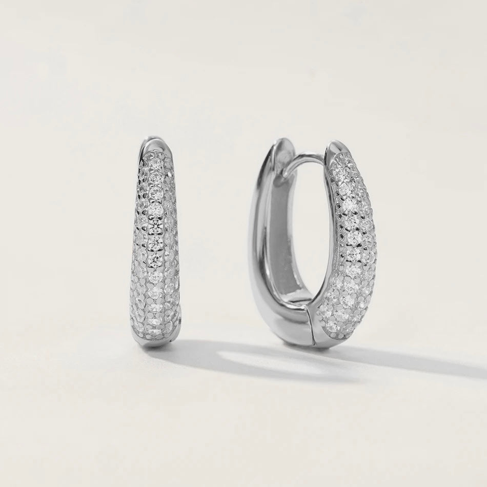 Amalfi Pave Dome Hoops
