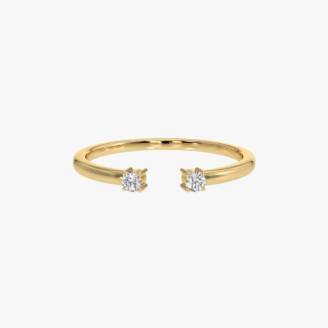 Two Stone Cuff Ring