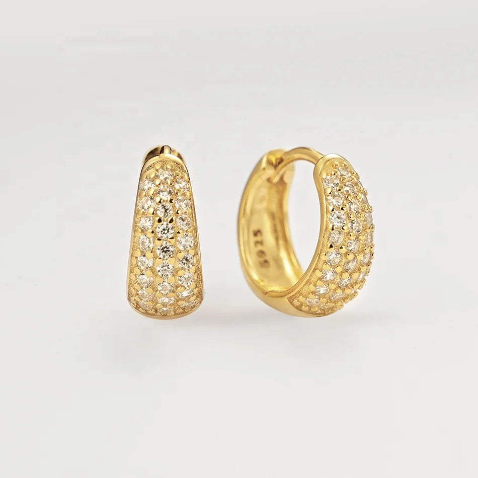 Pave Dome Hoops