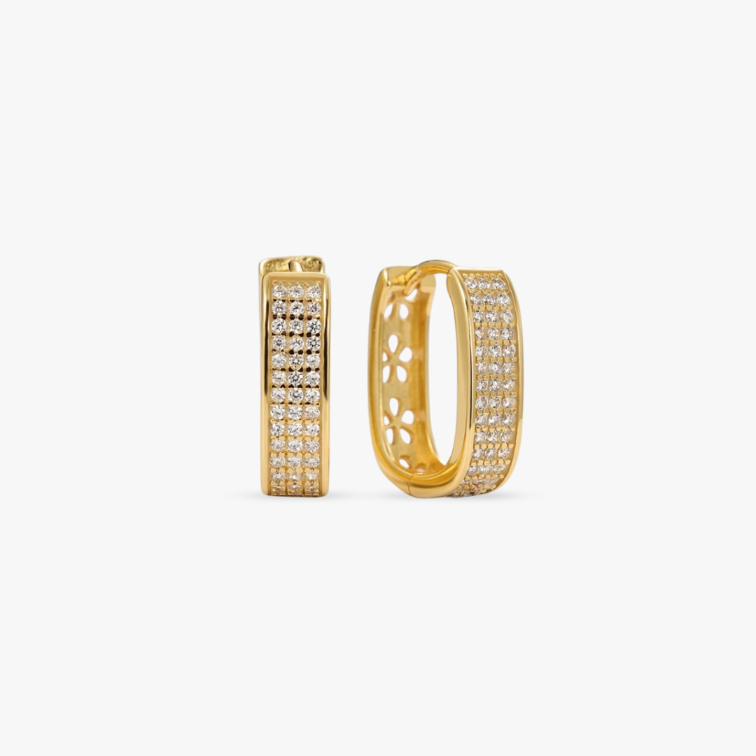 Squoval Pave Hoops