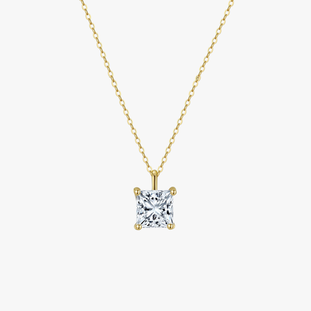 Princess Solitaire Necklace