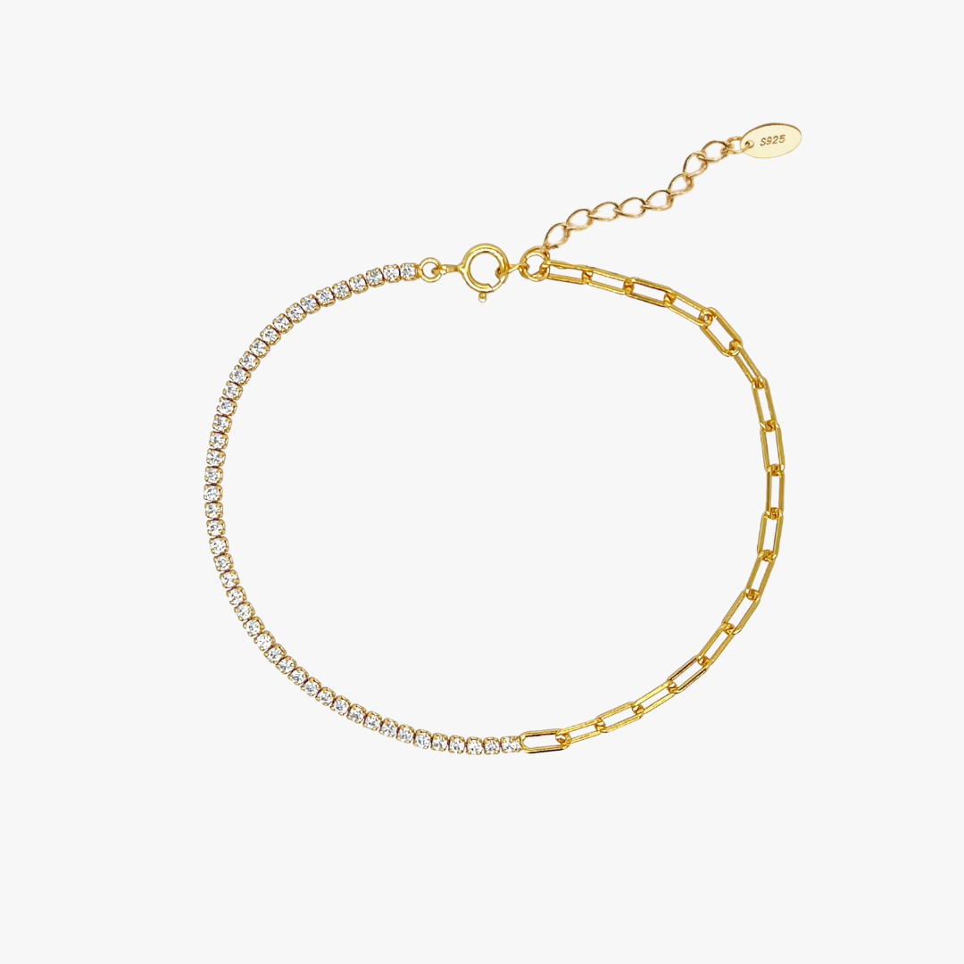 Paper Link Tennis Bracelet