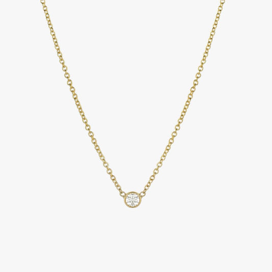 Bezel Solitaire Necklace