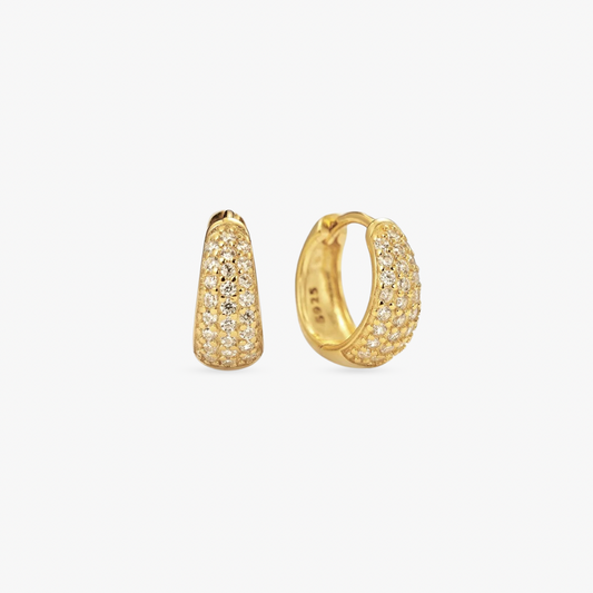 Pave Dome Hoops