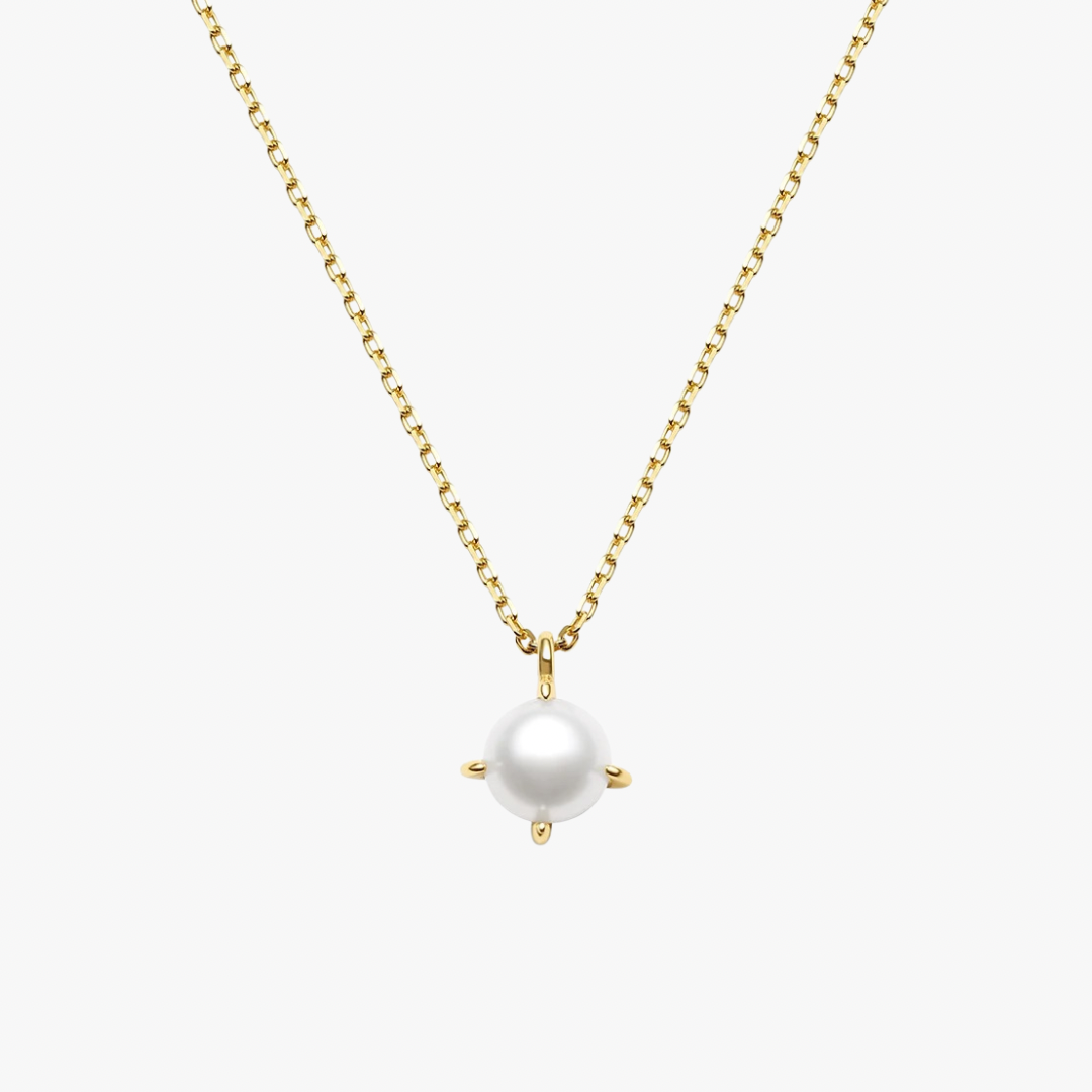 Solitaire Pearl Necklace