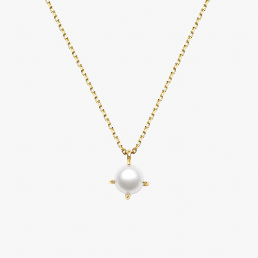 Solitaire Pearl Necklace