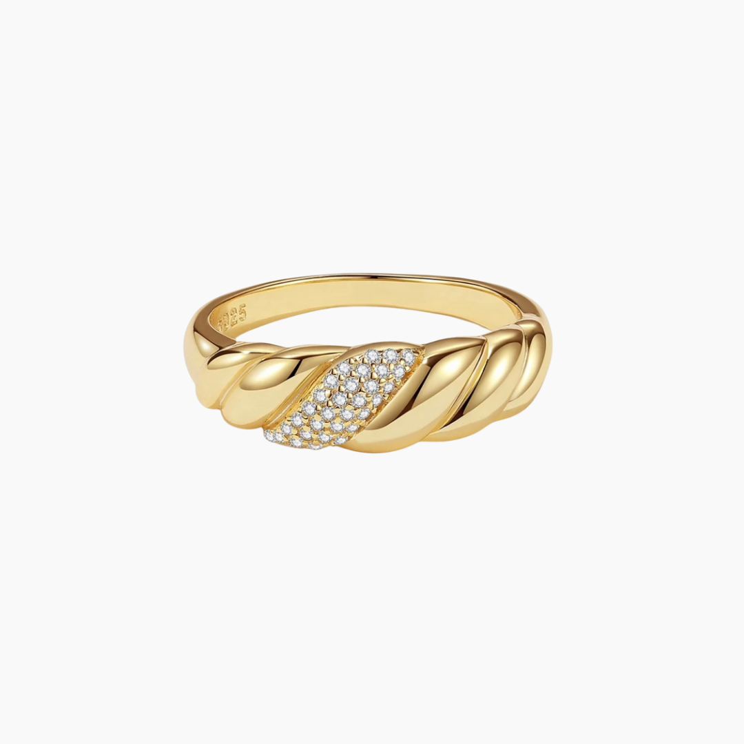 Pave Croissant Ring