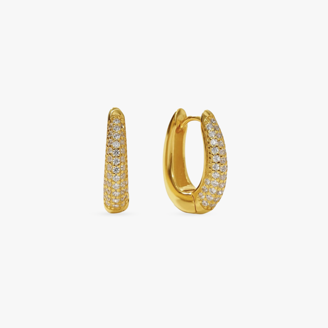 Amalfi Pave Dome Hoops