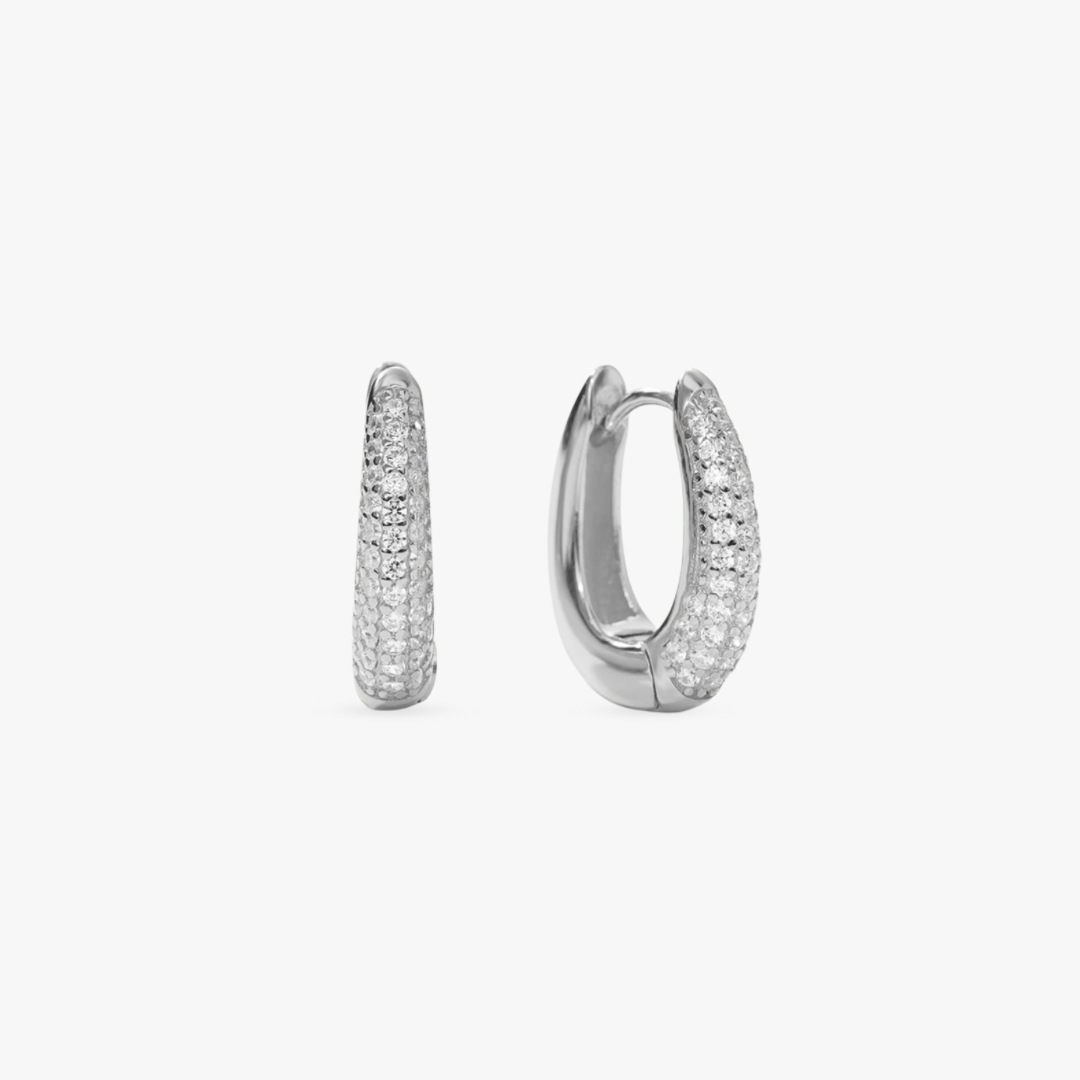 Amalfi Pave Dome Hoops