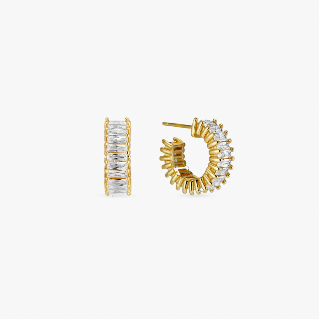 Semi Baguette Hoops